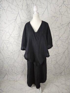 Dunes Relaxed Fashion Cotton Layered Lagenlook Maxi Dress